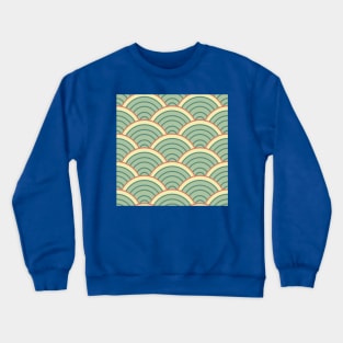 Geometric Waves Pattern Crewneck Sweatshirt